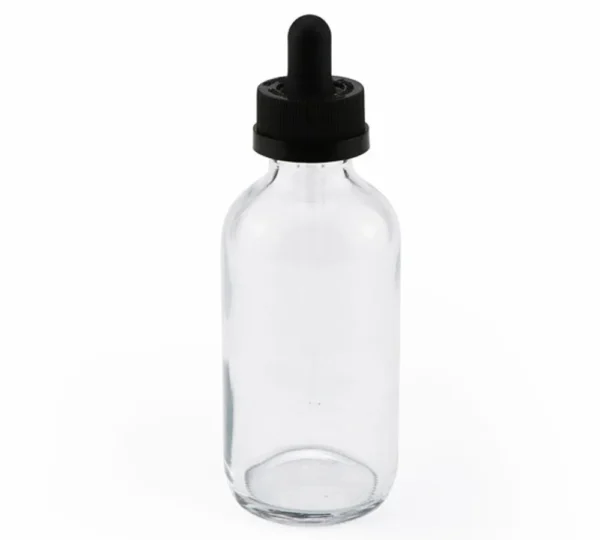 Bouteille en verre transparent 2 oz