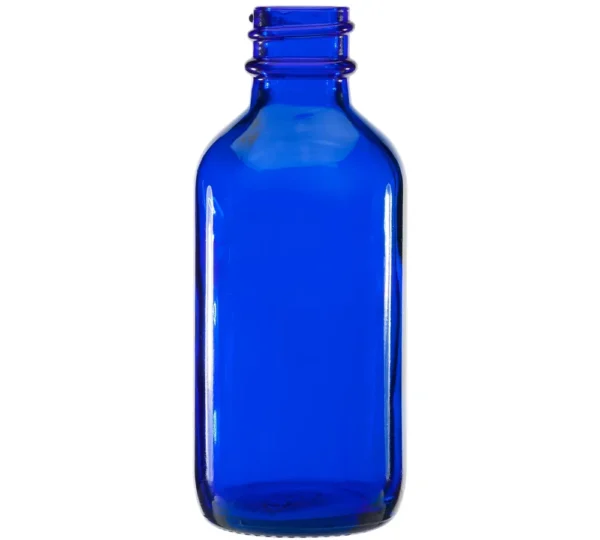 Blaue Glasflasche 2oz