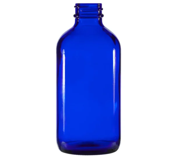 Botella de vidrio azul de 8 oz