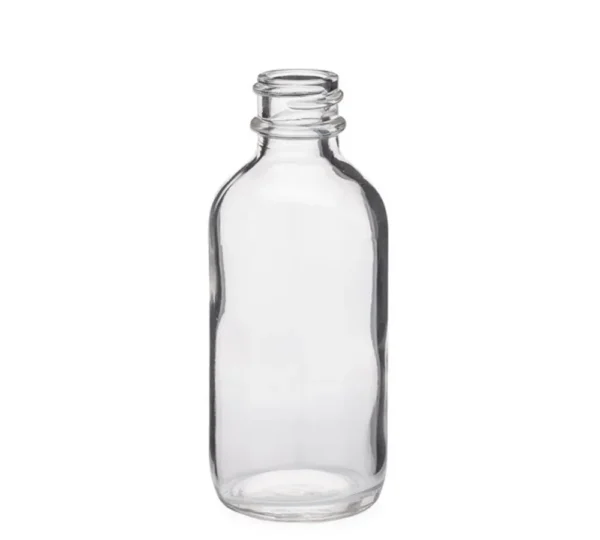 Boston Round Bottles Clear Glass Bottle 2oz