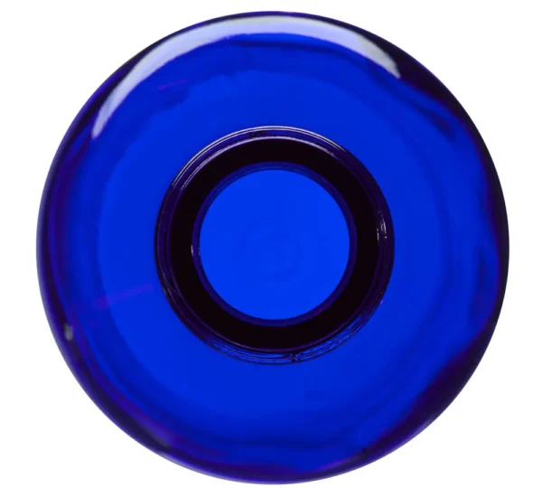 Blauwe glazen fles 8oz