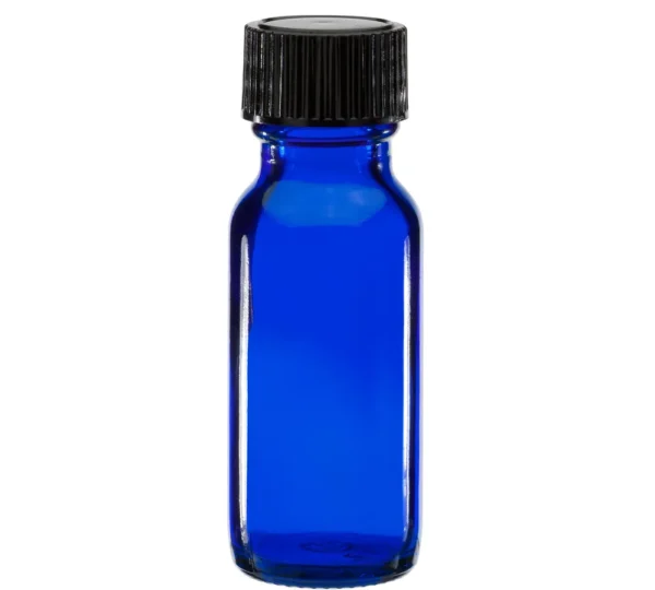 Blue Glass Bottle 0.5oz