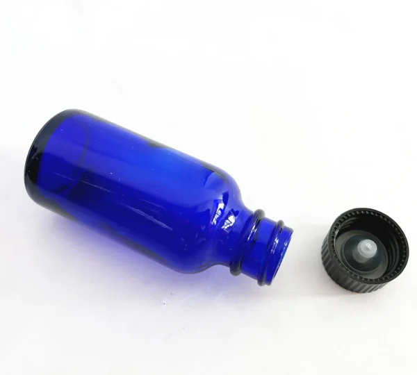 Blaue Glasflasche 1oz