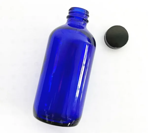 Botella de vidrio azul de 8 oz